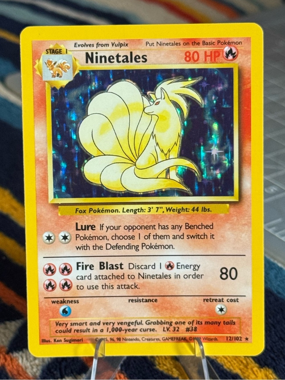 Pokemon Ninetales Base Set Holo